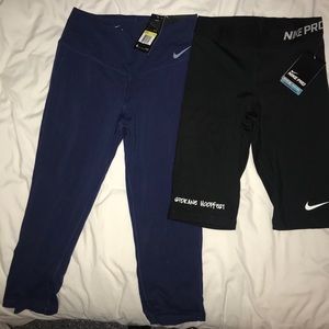 *SOLD* Nike Tight Fit Leggings and Pro Bike shorts